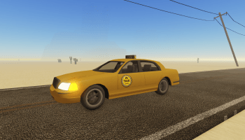 A Cabbie Taxi in A Dusty Trip