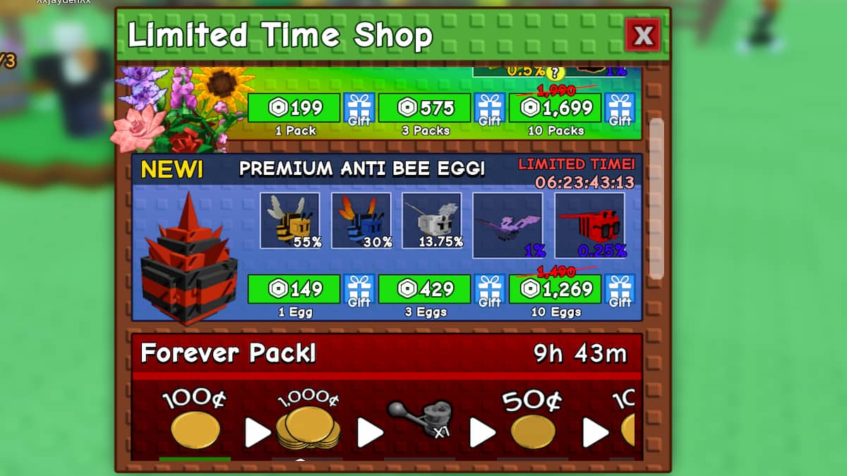 The Shop Menu in Grow A Garden