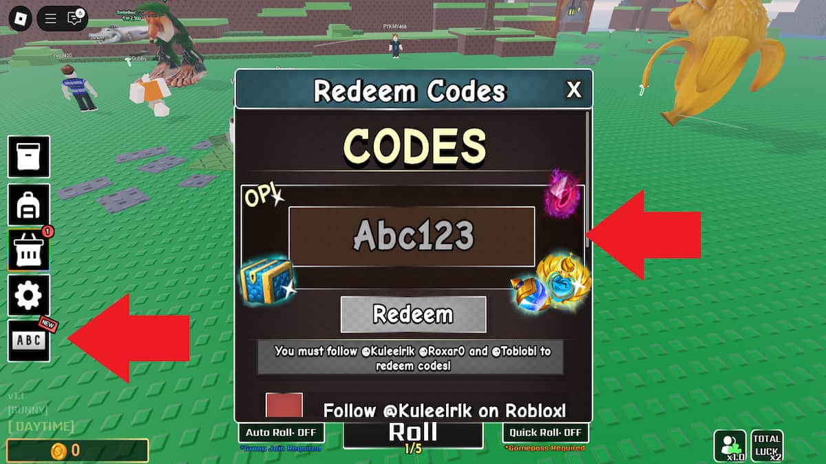How to redeem Brainrot RNG codes,