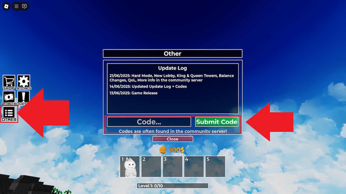 How to redeem Gubby Tower Defense codes