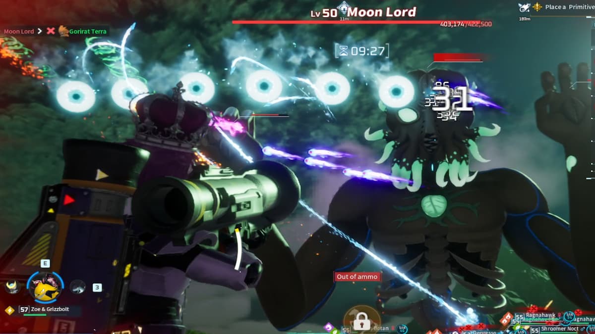 Moon Lord boss in Palworld