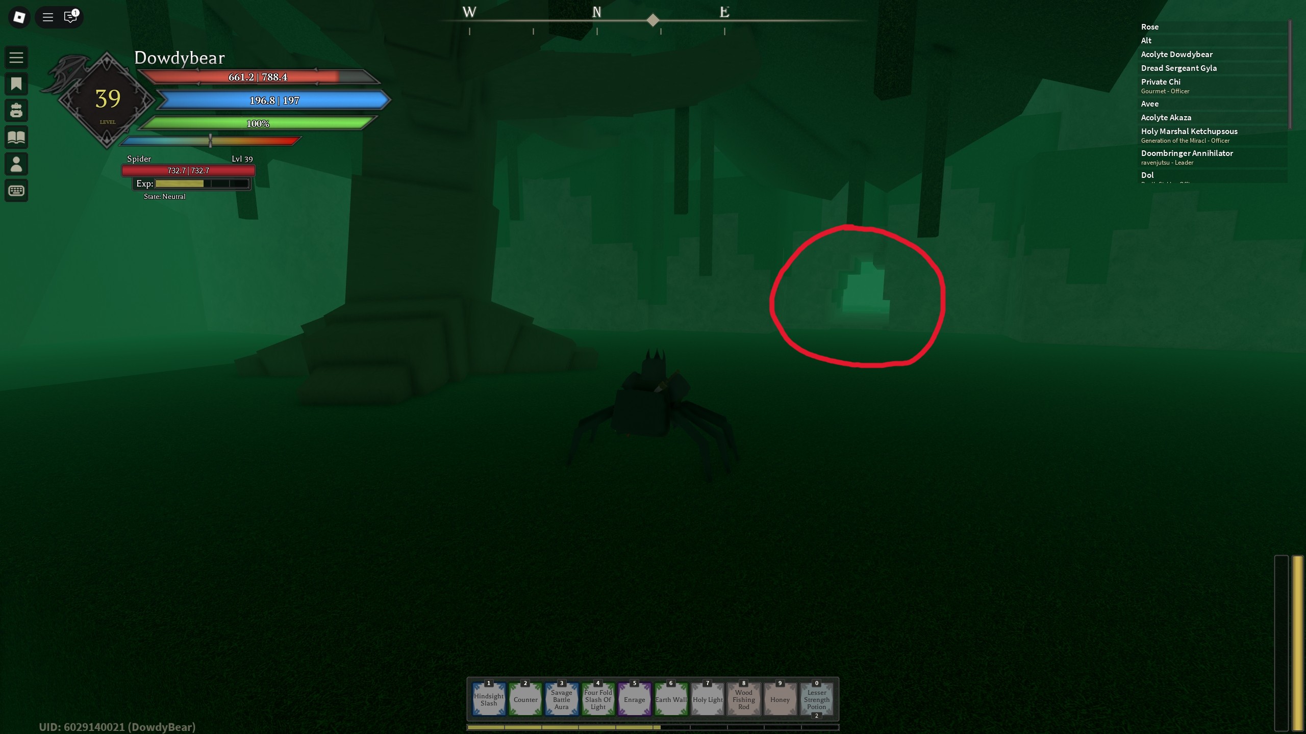 A Rune Slayer player is looking at the Vampire Cave