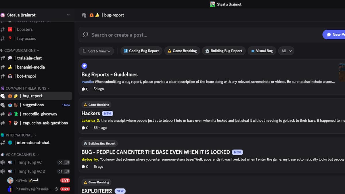 The Steal A Brainrot Discord Server