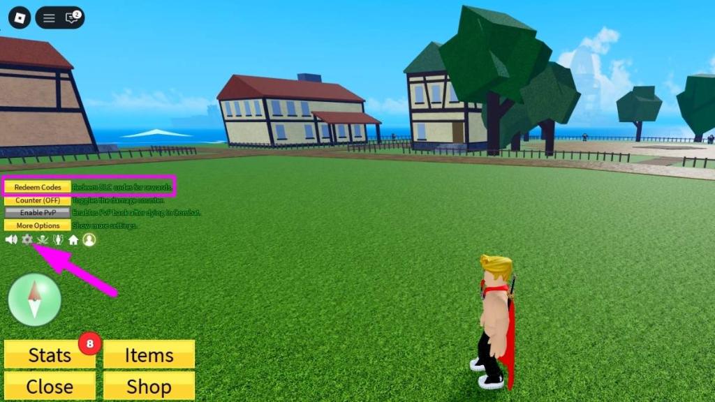 Codes Redemption page in Blox Fruits