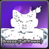 Breeza Full Power unit in Anime Run Kingdom Roblox experience.