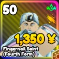 Fingernail Saint Fourth Form unit in Anime Rangers X Roblox experience