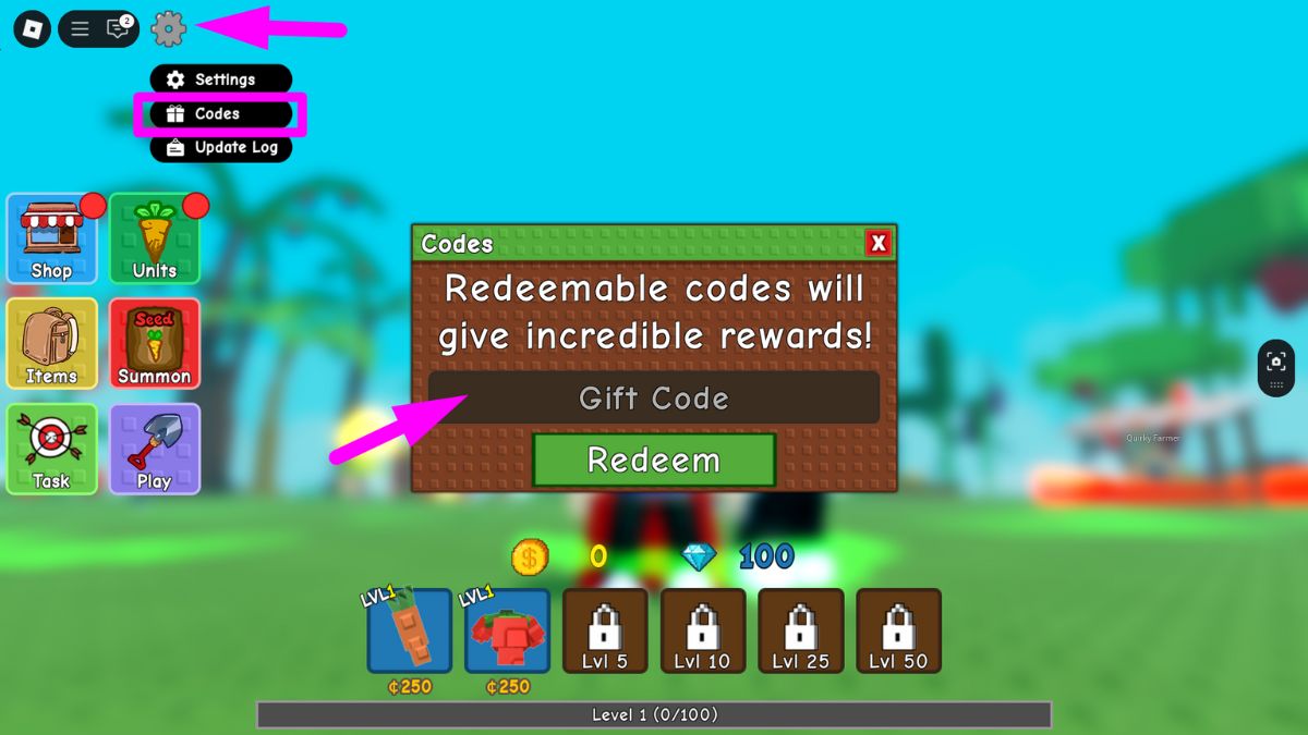Roblox GTD codes page