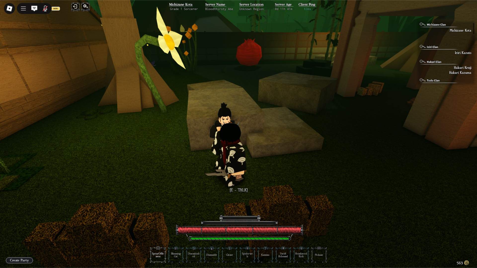 Projection Sorcery cursed technique teacher in the Heian Roblox experience