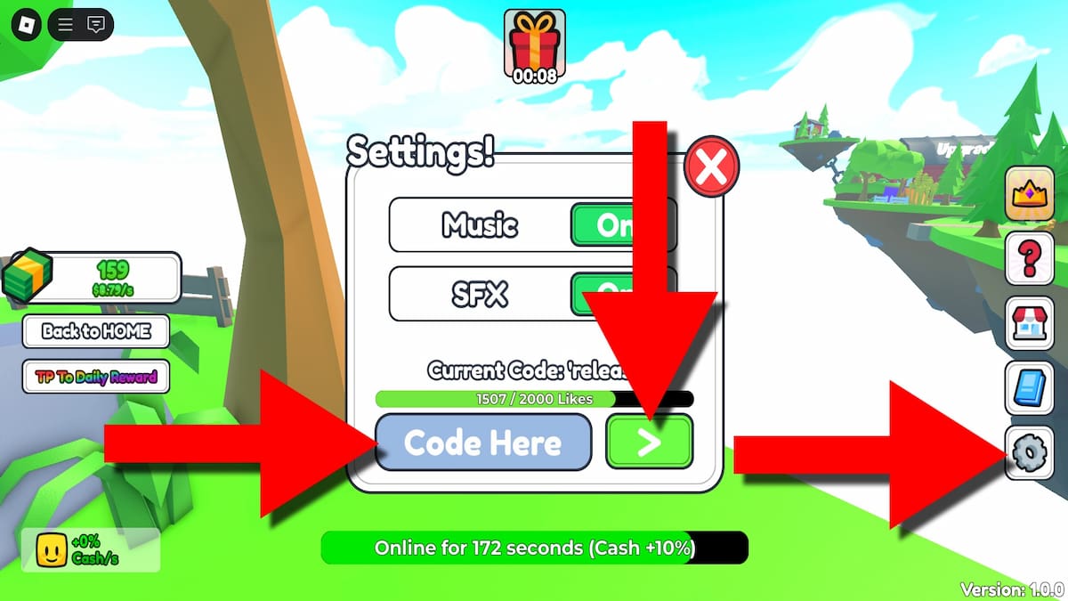 How to redeem Italian Brainrot Merge Simulator codes