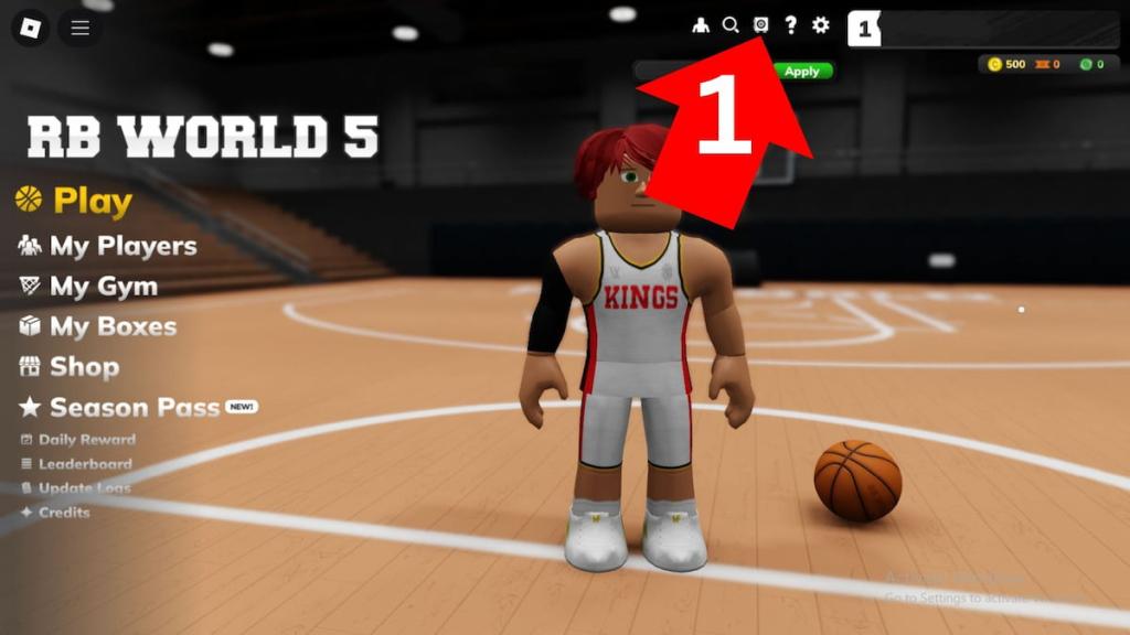 RB World 5 Codes button