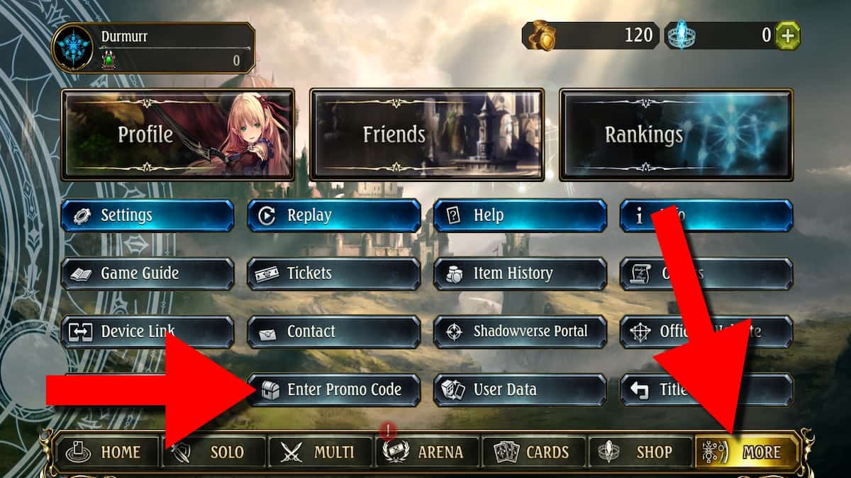 How to redeem Shadowverse codes.