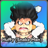 Huffy Snake Man unit in Anime Run Kingdom Roblox experience.
