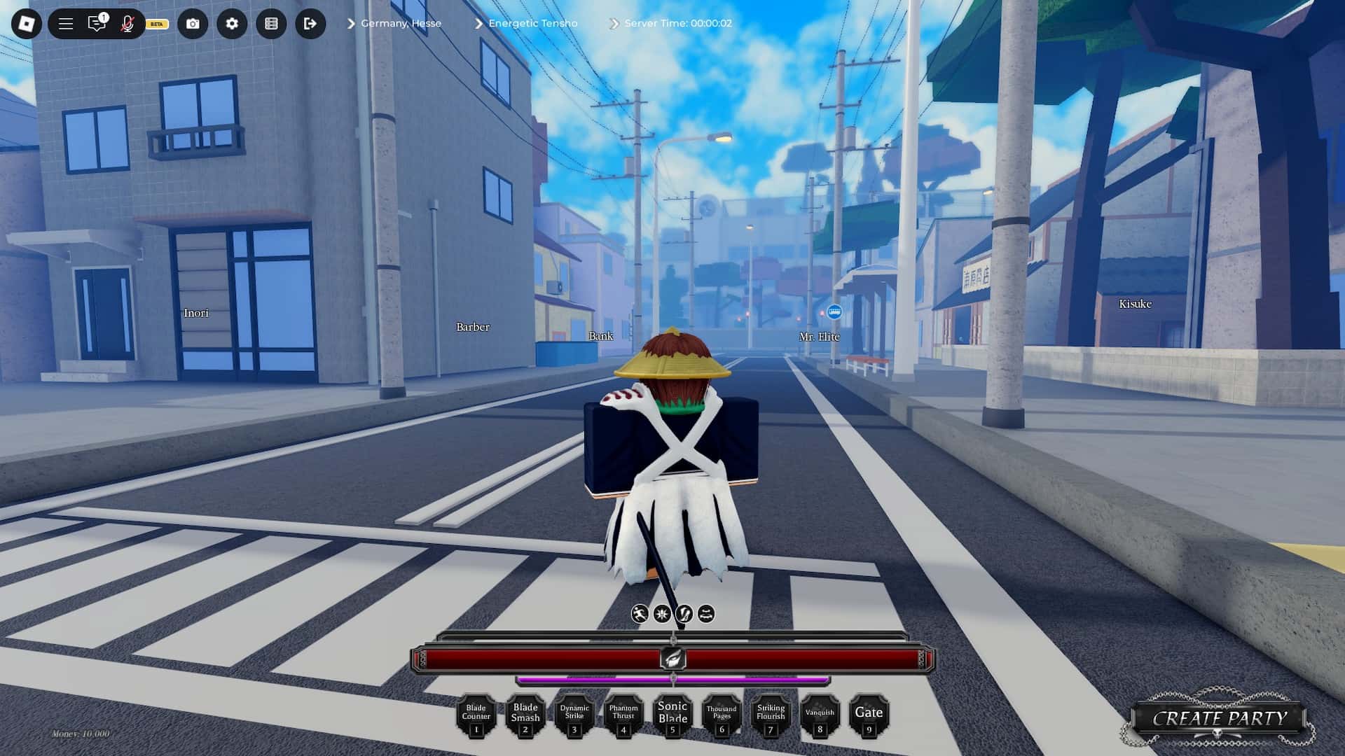 Important NPC locations in the Paradox Roblox experience.