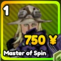 Master of Spin unit in Anime Rangers X Roblox experience