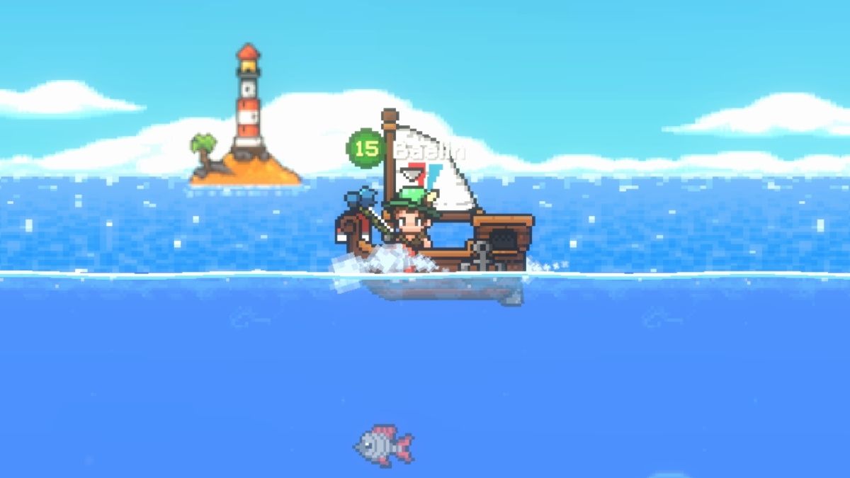 Baelin fishing in the Coral Garden in Nice Day for Fishing