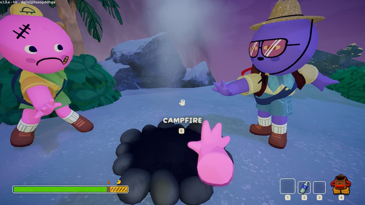 A campfire in PEAK