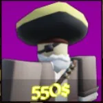 PirateLord unit in Wild Rails Tower Defense Roblox experience.