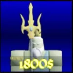 Poseidon unit in Wild Rails Tower Defense Roblox experience.