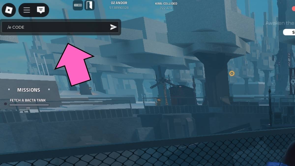 How to redeem codes in the Force on Roblox