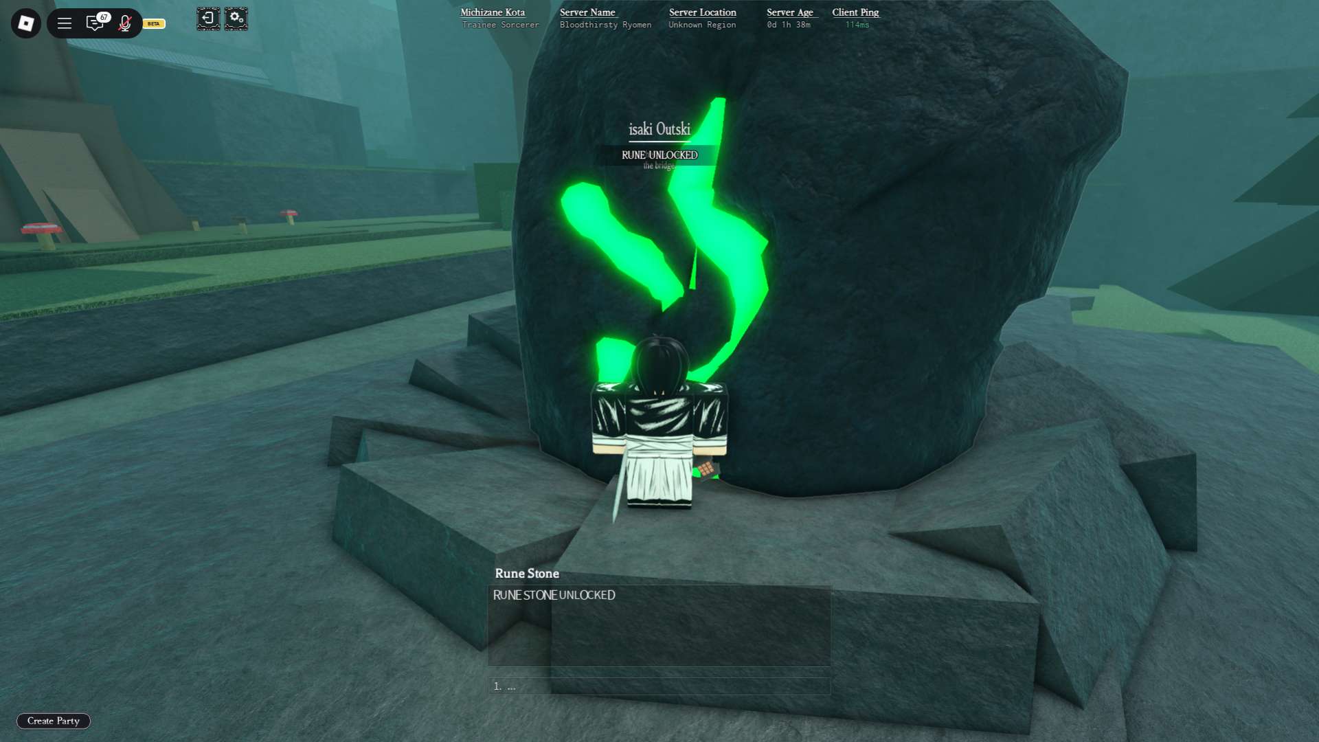 Rune Stones in the Heian Roblox experience.