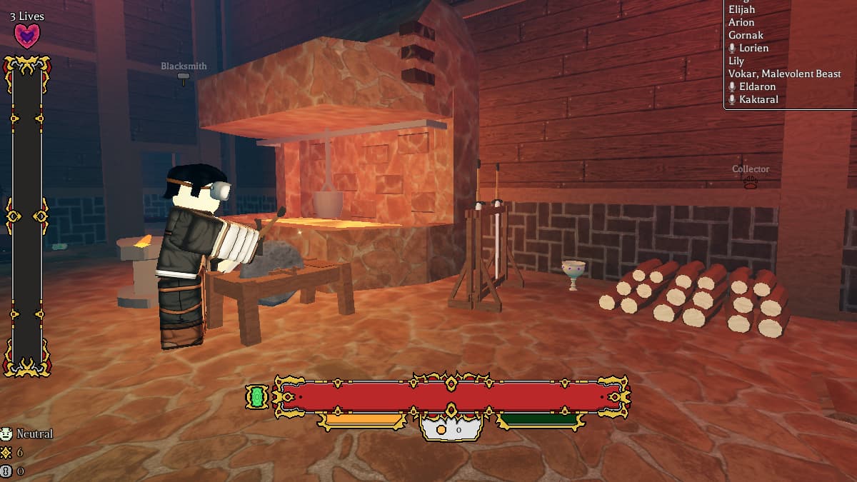 Blacksmith in Rogueblox for weapons - Rogueblox beginner's guide