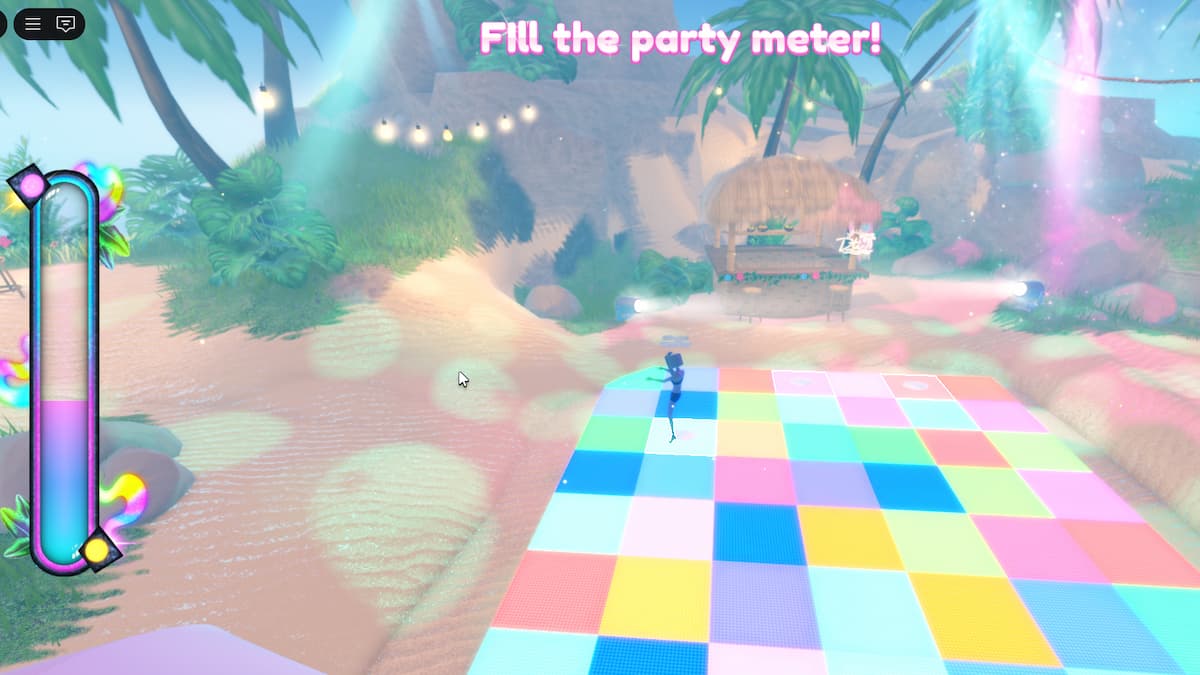 A player dancing in DTI