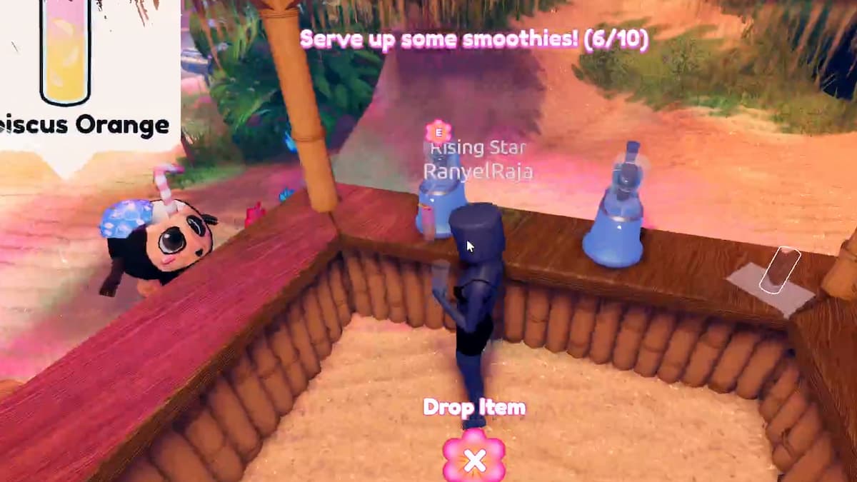 A player serving Smoothies