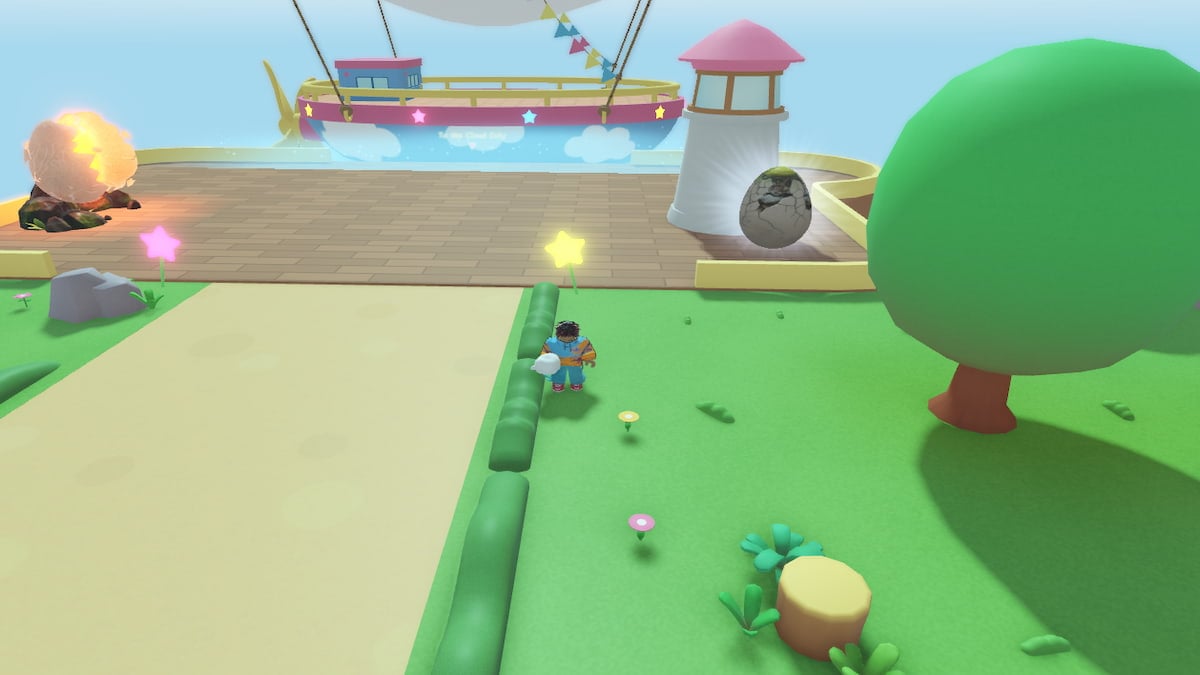 An Earth Egg near a lighthouse in RP