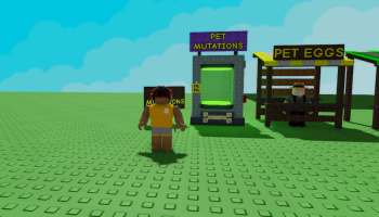 A player standing near a Pet Mutation Machine