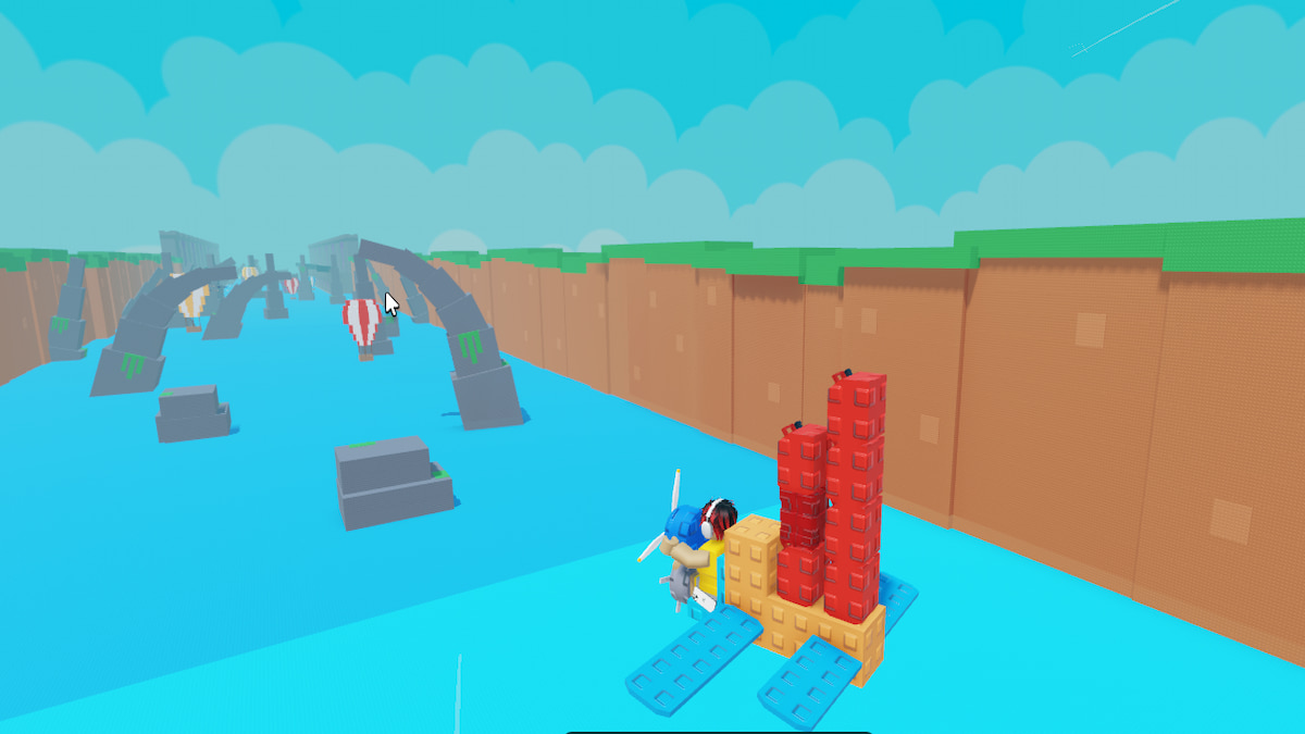 A plane flying in Build A Plane