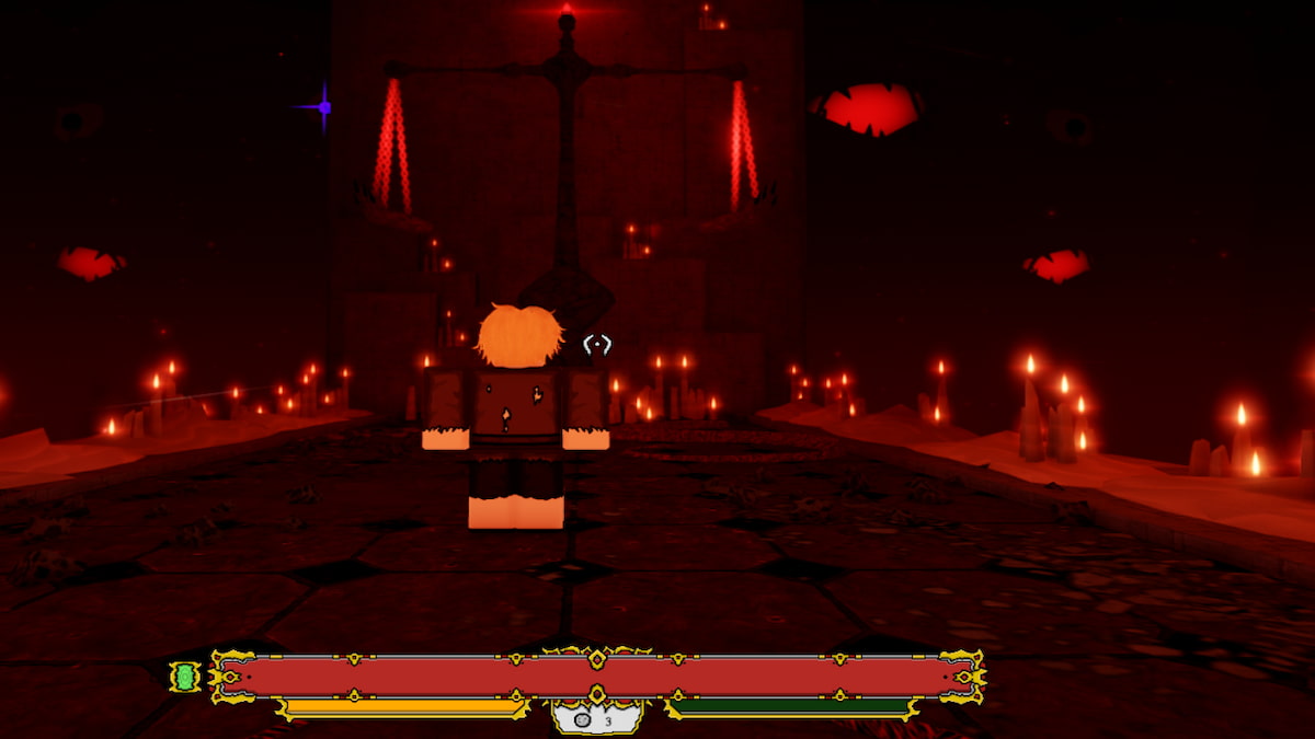 A player standing inside Crimson