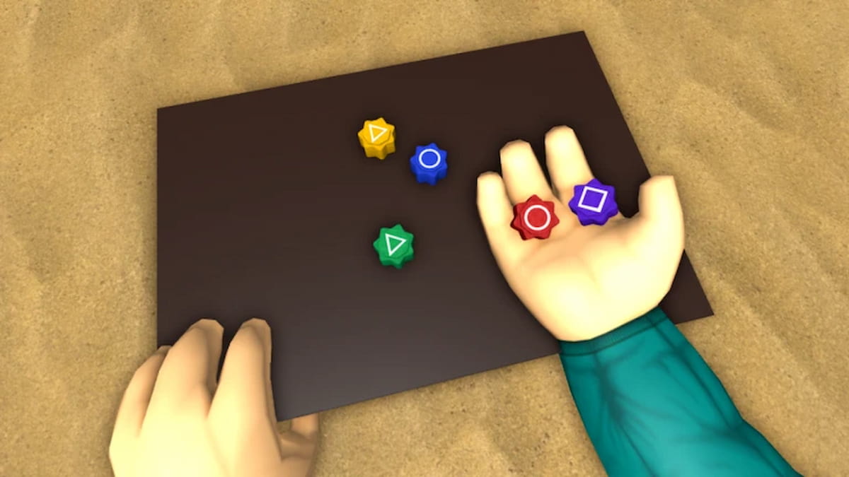 A player having gems in their hand