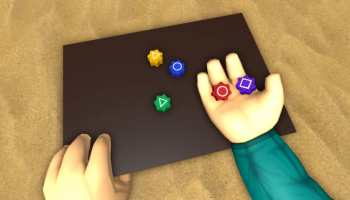 A player having gems in their hand