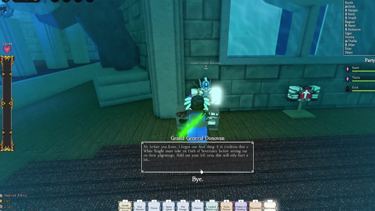 Grand Knight Ultra Class Trainer Location