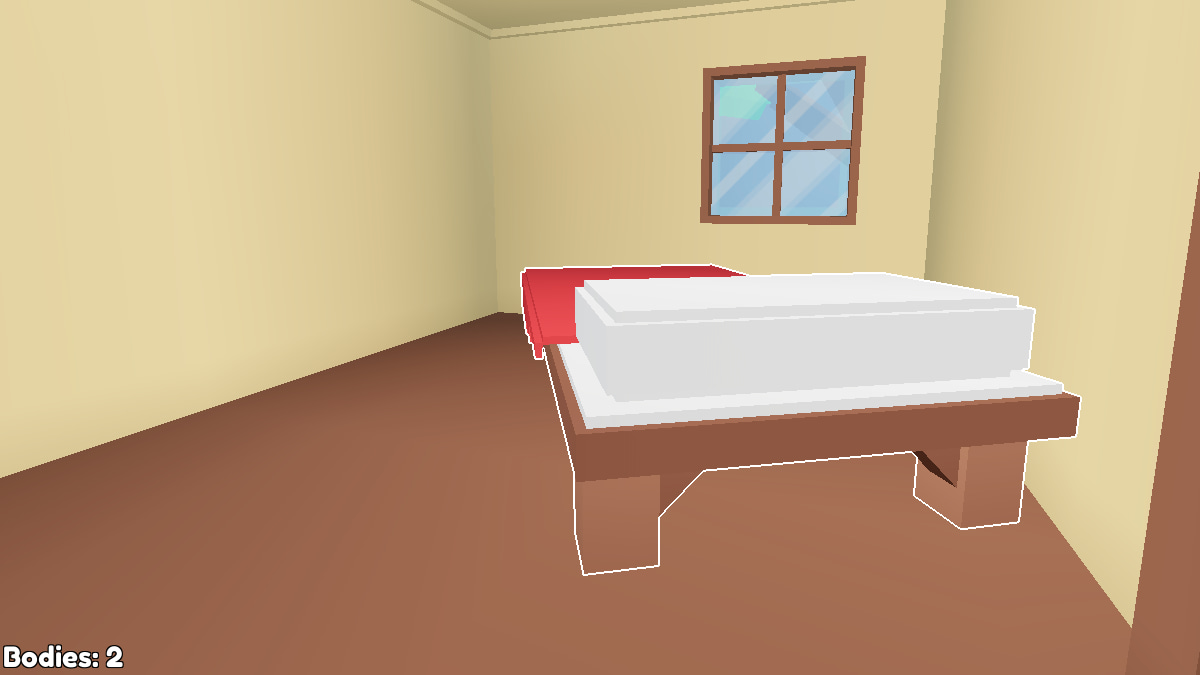 Hide body in bedroom of Yard Map