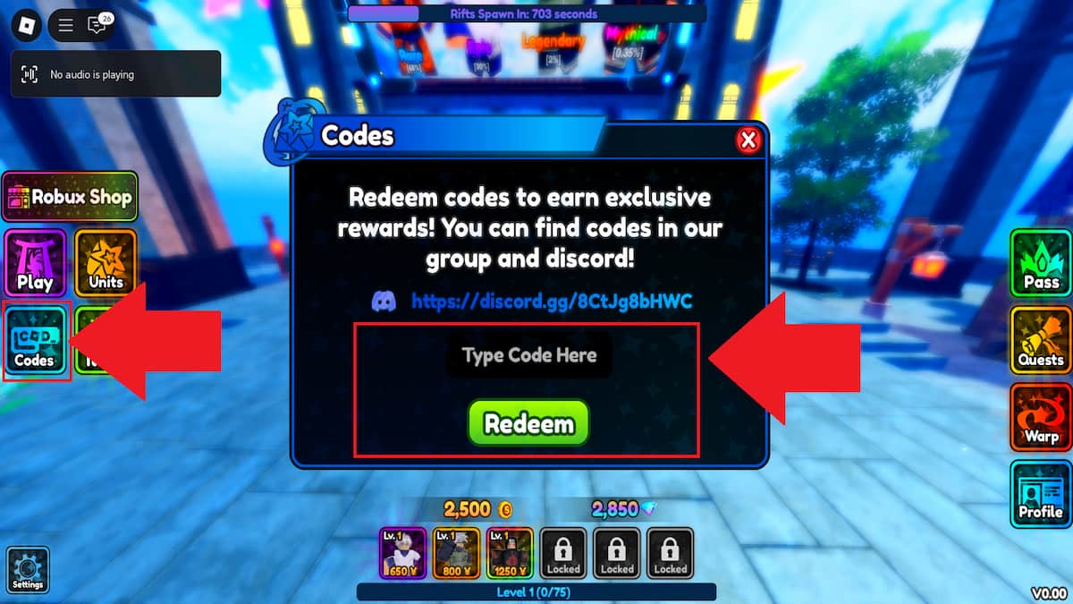 How to redeem Anime Stars Tower Defense codes.