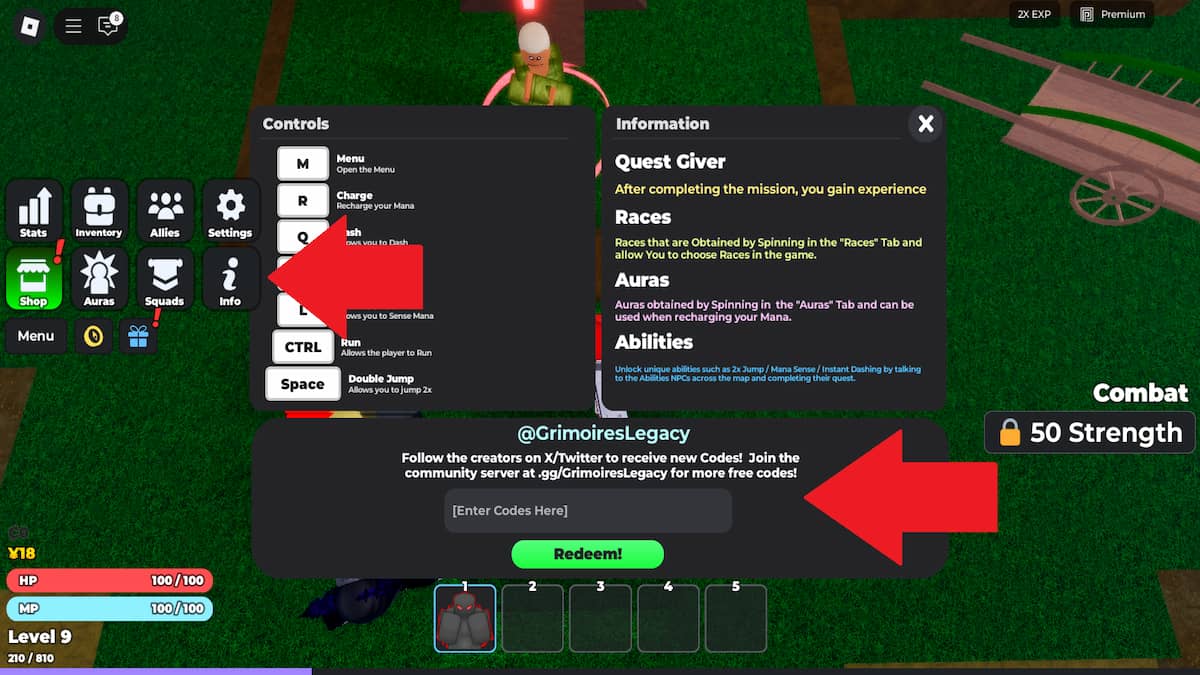How to redeem Grimoire Legacy codes