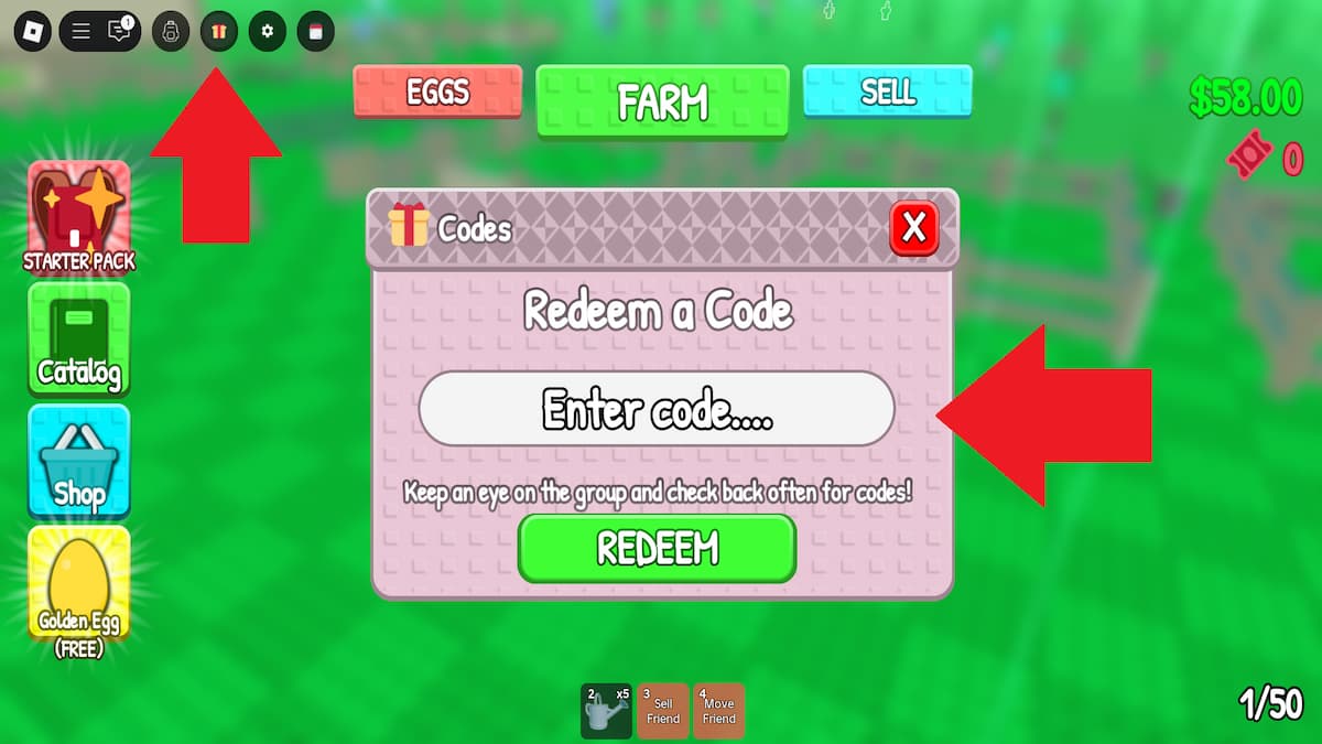 How to redeem Grow a Friend codes