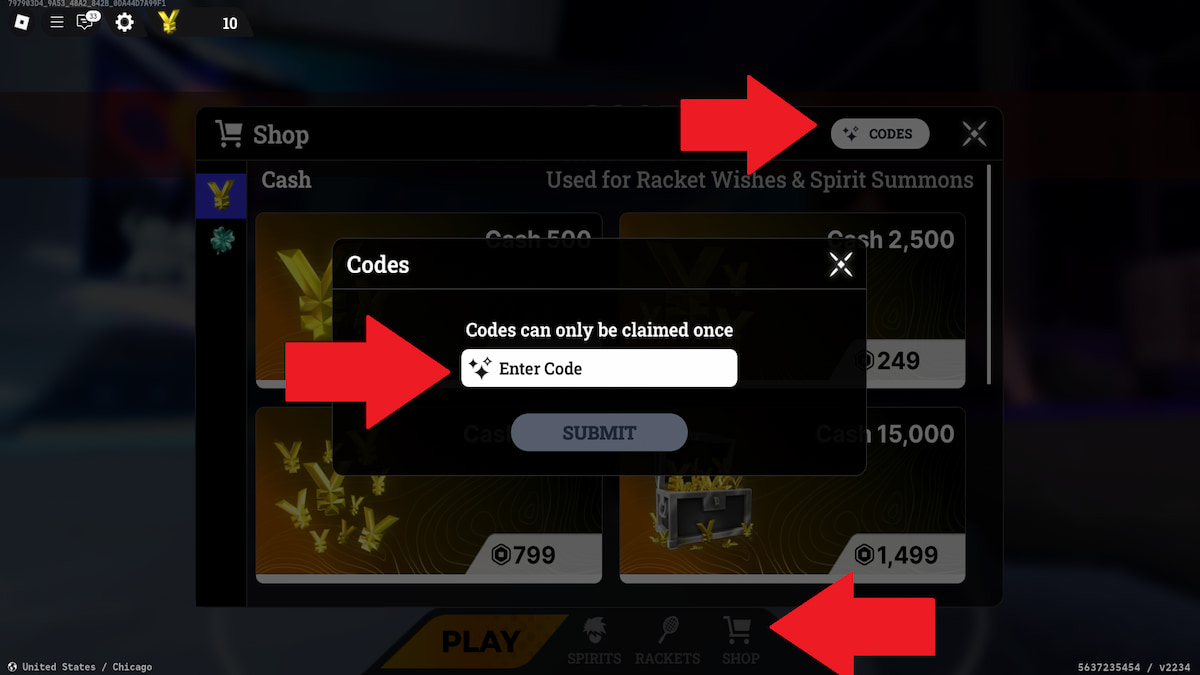 How to redeem Racket Rivals codes.