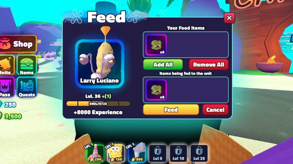 Level up Pets in Spongebob TD
