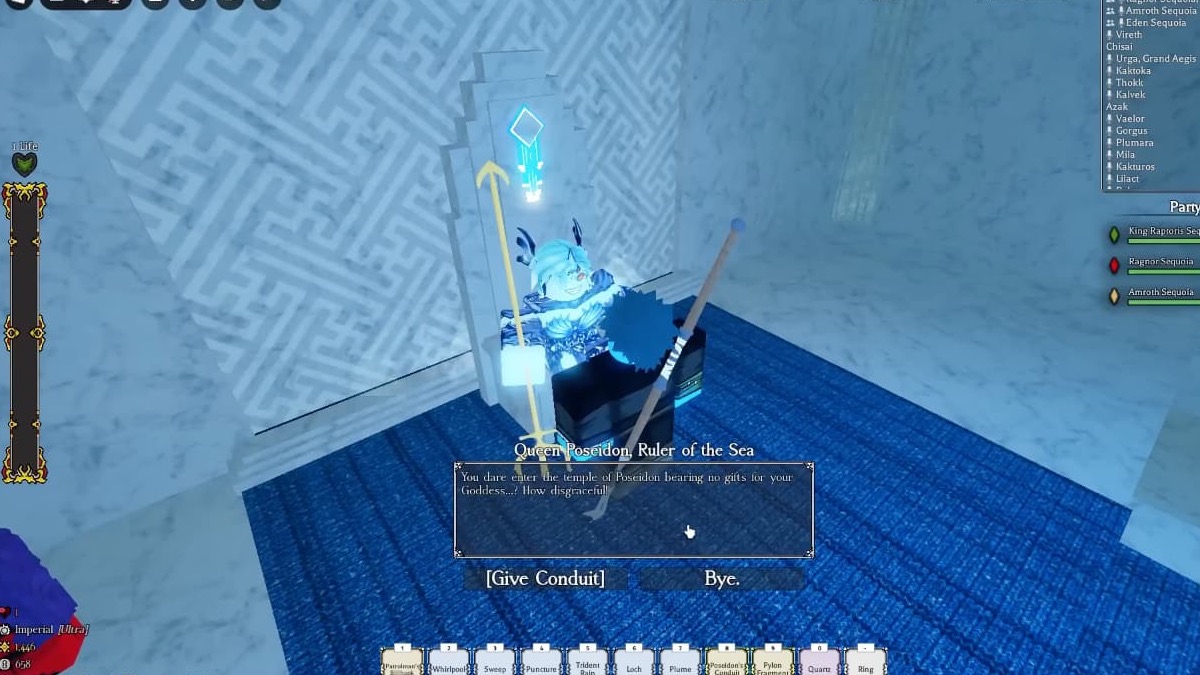 Queen Poseidon Ultra Class Trainer location in Rogueblox