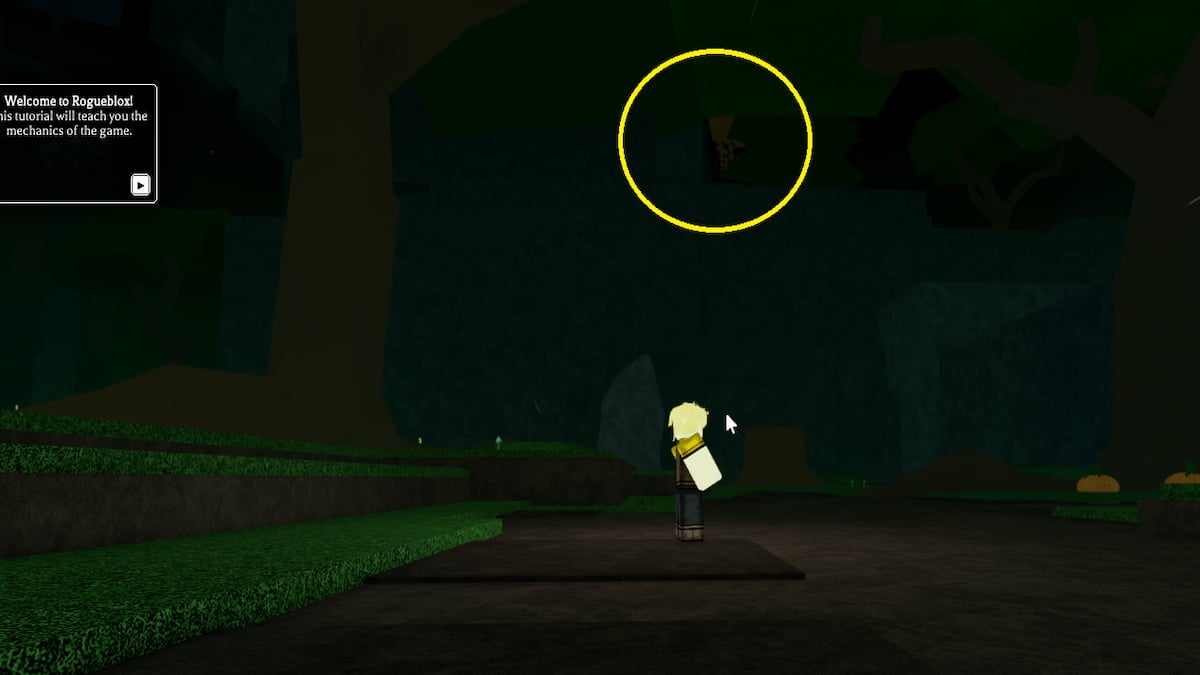 The Terrain opposite the red building in RogueBlox