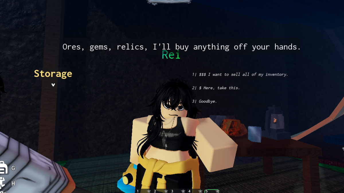 Sell All Abyss Miner Ores and Relics
