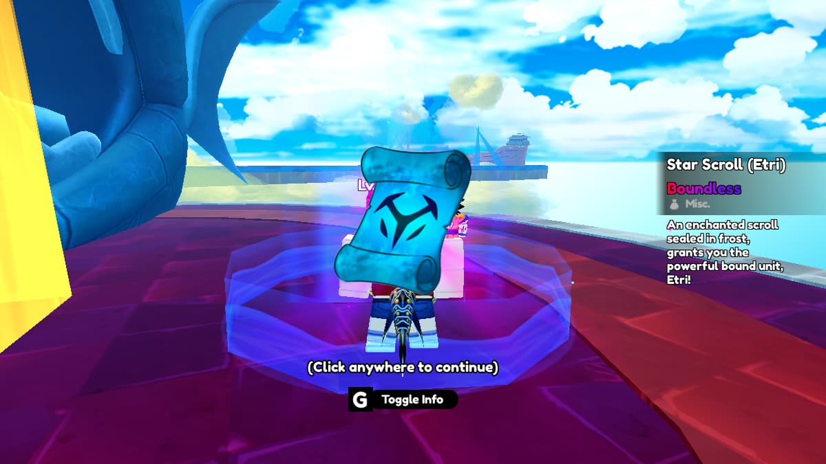 Star Scroll for Unbound Etri in All Star Tower Defense X - Roblox