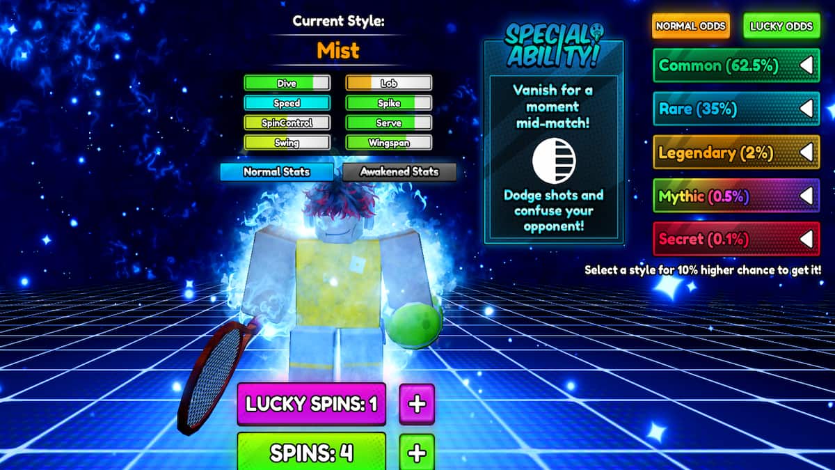 The Style Reroll Menu