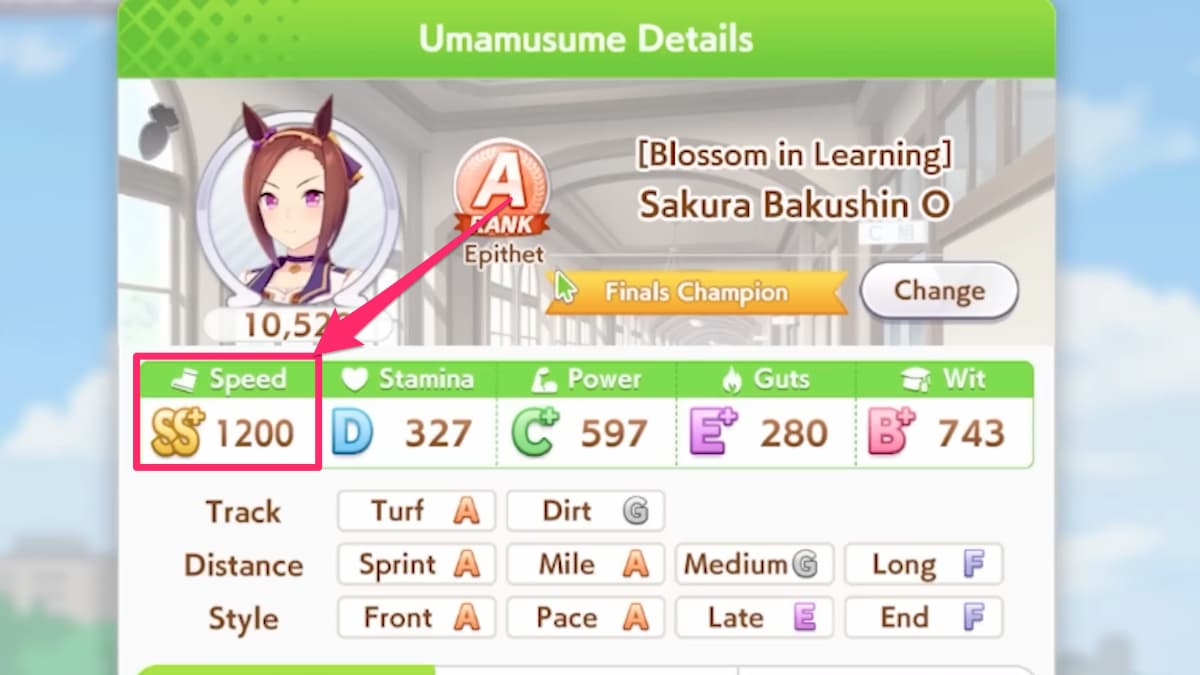 Umamusume Details window in Umamusume: Pretty Derby