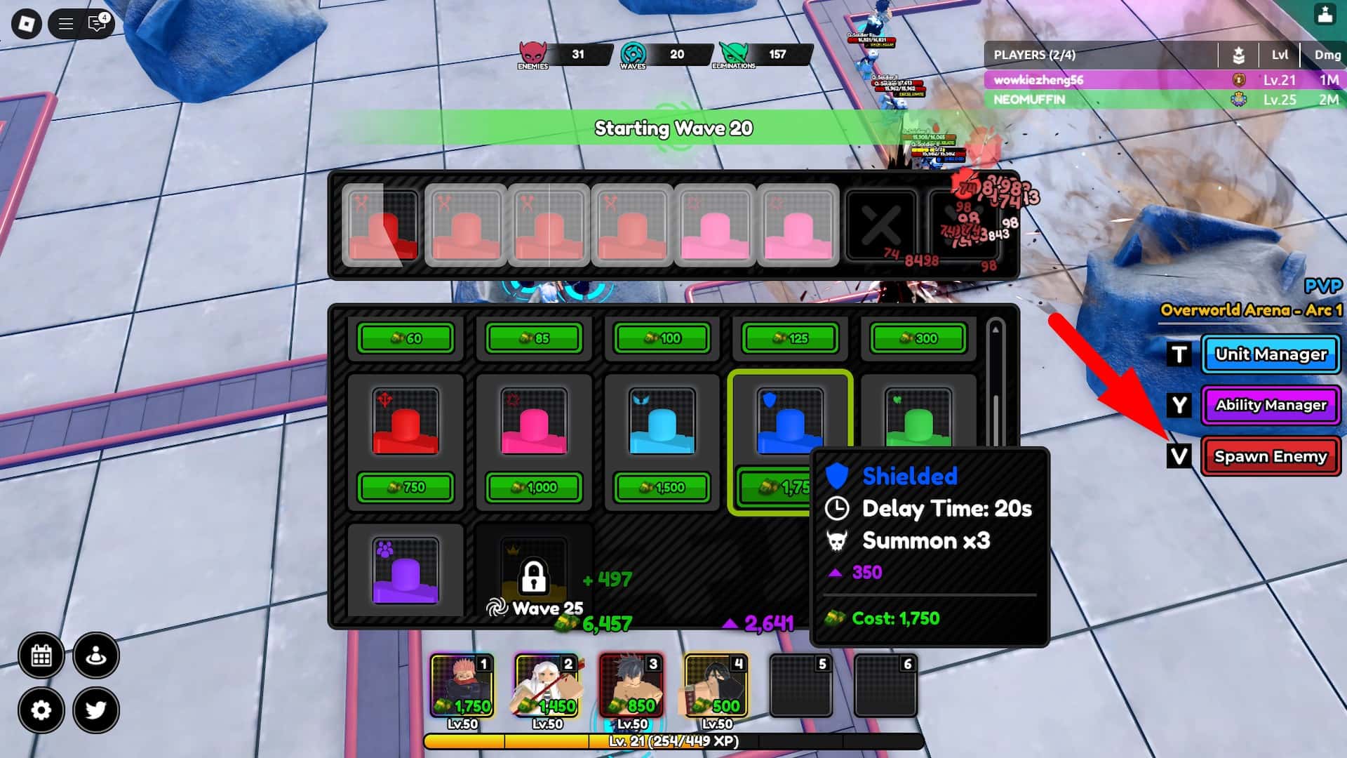 All Star Tower Defense X Roblox experience Ranked Arena PvP spawn units menu