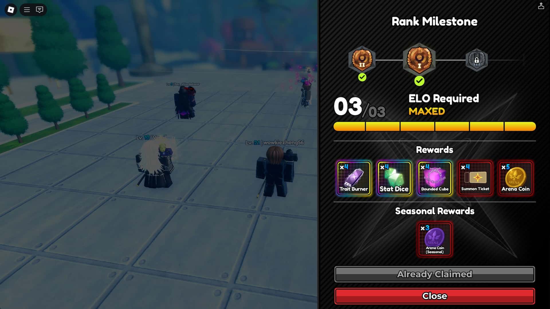 All Star Tower Defense X Roblox experience Ranked Arena PvP rewards