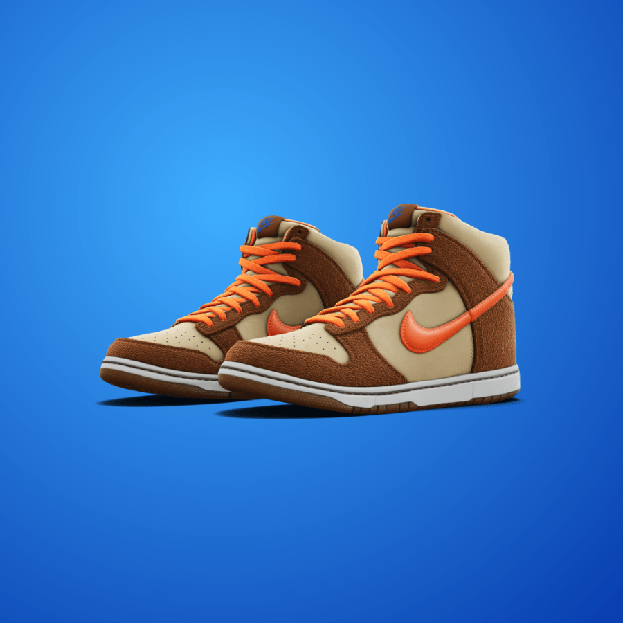 Nike Dunk High ‘Beechtree/Orange Blaze’ shoes