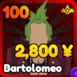 Bartolomeo unit from the Anime Rangers X Roblox experience